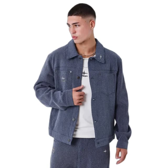 Project X Paris Overshirt Project X Paris Honeycomb Bleu Male 2XL