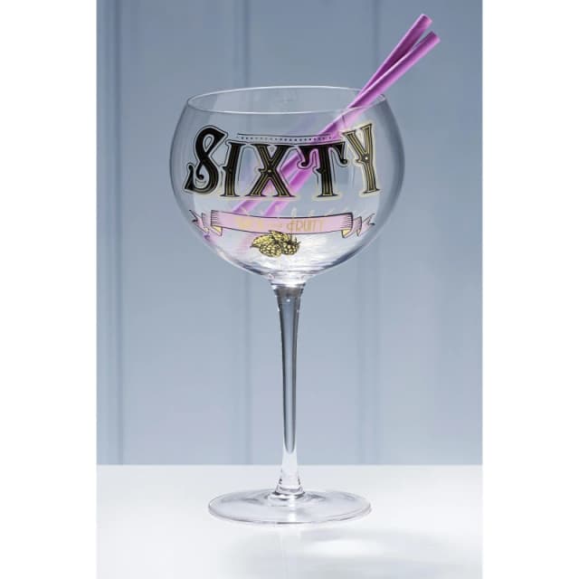 Boxer Gifts 60th Birthday Gin Prohibition Glass Multi