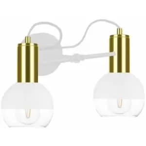 Keter Arne Wall Lamp White, Gold, 25cm, 2x E27