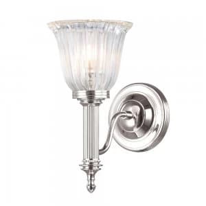 1 Light Bathroom Wall Light Polished Nickel IP44, G9