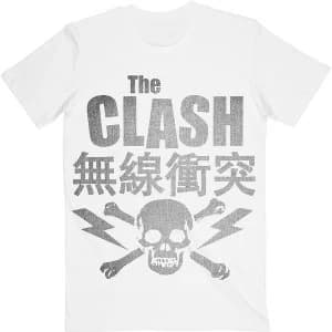 The Clash - Skull & Crossbones Unisex Large T-Shirt - White