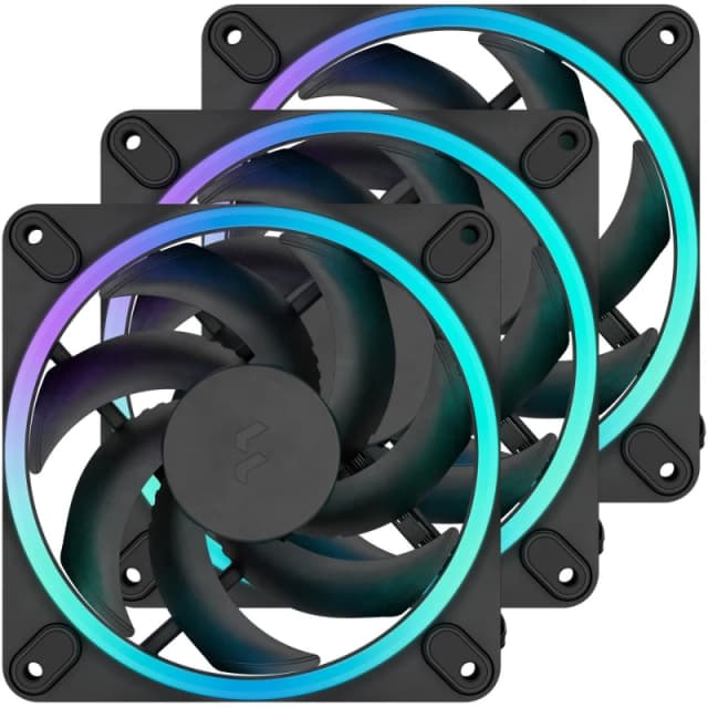 Fractal Design Momentum 14 ARGB 14cm PWM Case Fans (3 Pack), 350-1800RPM - Black - FD-F-MR1-1403