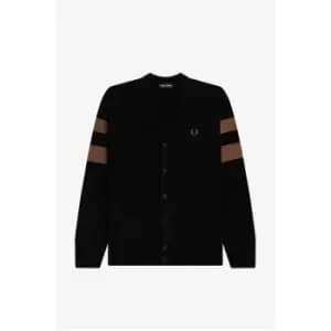 Fred Perry Tipped Sleeve Cardigan - Black