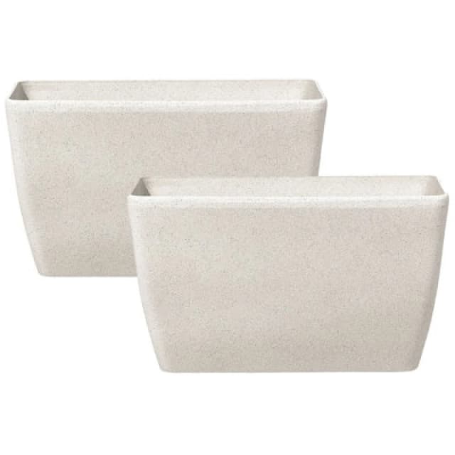 Beliani Set Of 2 Plant Pots Baris 74cm Beige