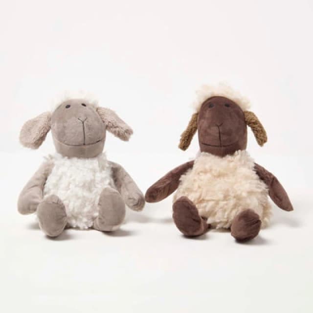 Homescapes Sheep Doorstop - Set Of 2 - Animal Door Stops