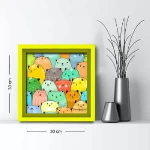 3030AHS-058 Multicolor Decorative Framed MDF Painting