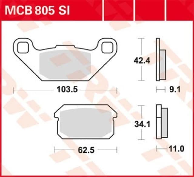 TRW MCB805SI Brake pad set Brake Pad Set,disc brake (402)