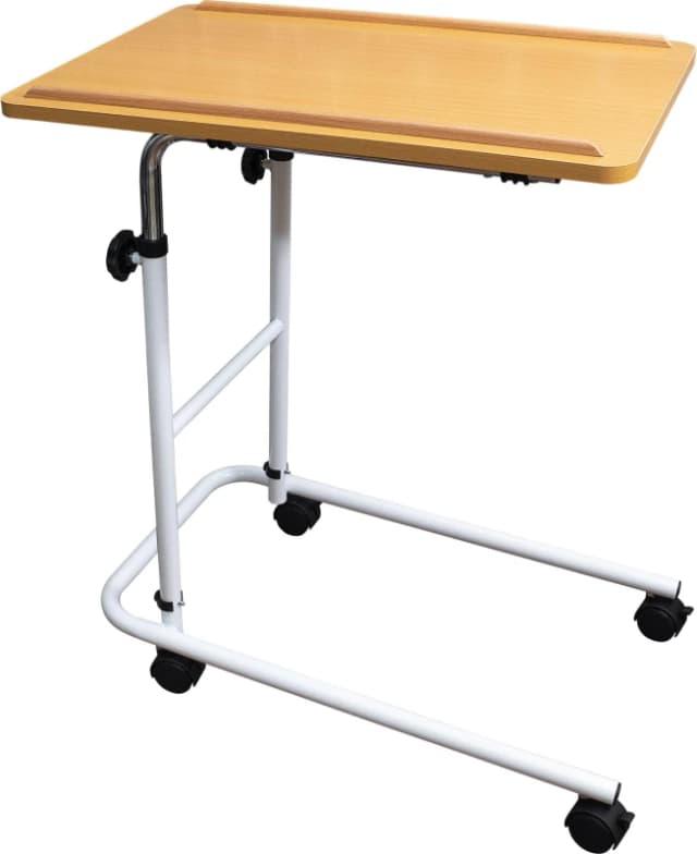 Aidapt Economy Overbed Table With Castors White