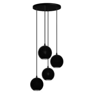 Midway Cluster Pendant Ceiling Light Black 30cm