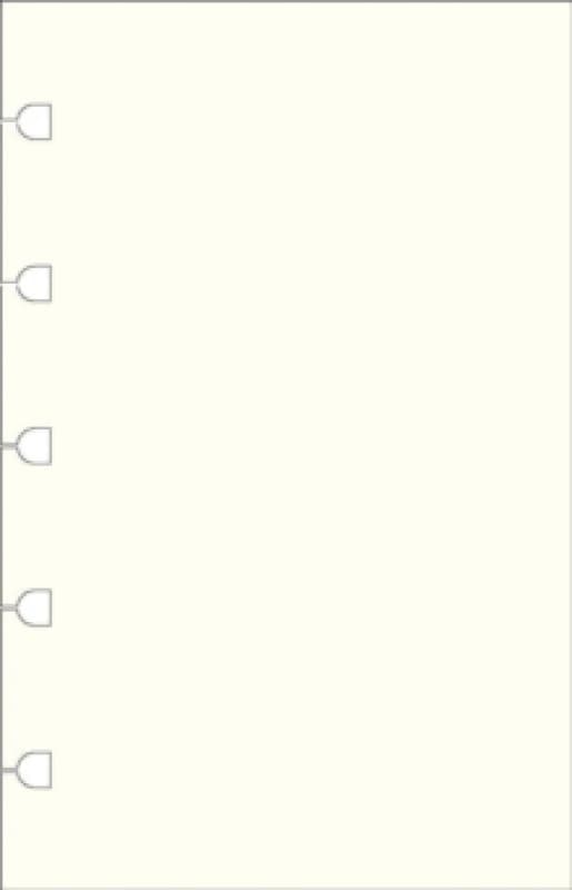 Filofax Pocket Notebook refill - plain paper white Organizer