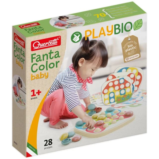 Quercetti Play Bio Fantacolor Baby - 28 Pieces, Multi 84405