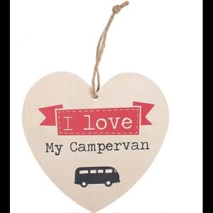 Love My Campervan Heart Plaque