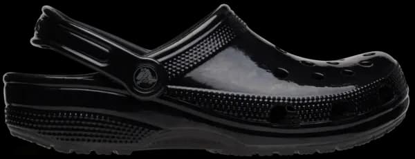 Crocs Unisex Classic High Shine Clogs Black W4/M3