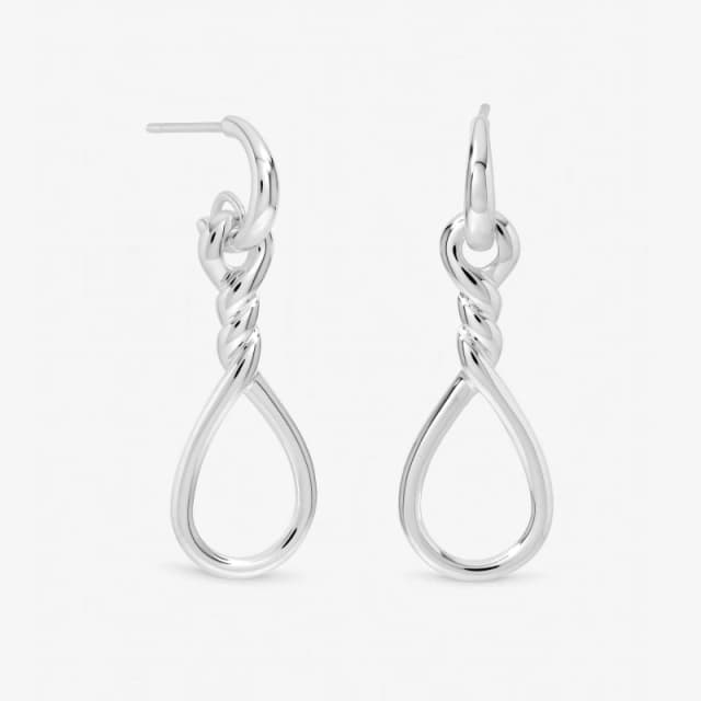 Inicio Sterling Silver Plated Polished Infinity Earrings Silver female One Size