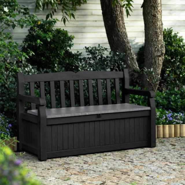 Keter Eden Storage Bench 265L, Grey 254624