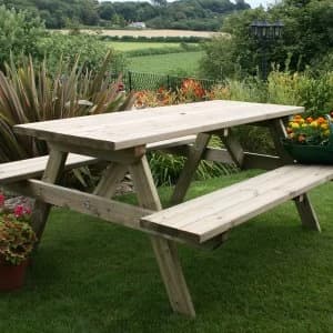 Charles Bentley FSC Timber Rectangular Picnic Table
