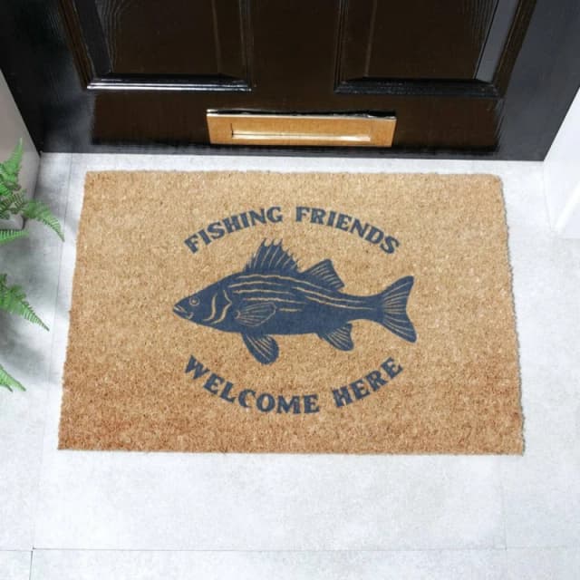 Artsy Mats Fishing Friends Welcome Doormat (60 x 40cm) Brown unisex