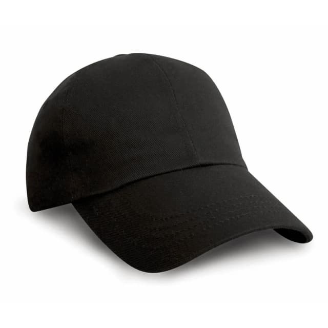 Result Result Heavy Cotton Premium Pro-Style Baseball Cap in Black One Size Unisex 5055747565348