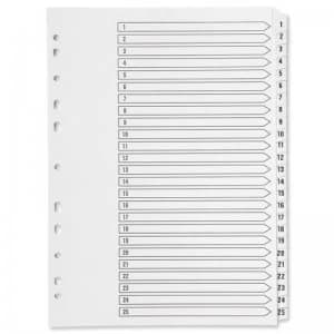 Qconnect A4 1-25 Mylar Index 02501/cs25