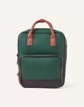 Accessorize Womens Pocket Top Handle Backpack Green, Size: 35x29cm