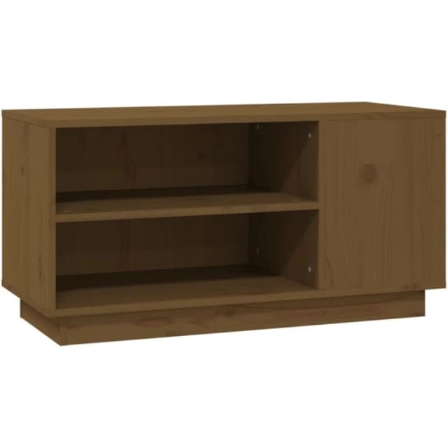 Vidaxl TV Cabinet Honey Brown 80X35X40.5cm Solid Wood Pine, Brown 814407