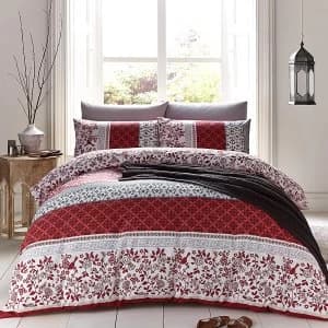 Catherine Lansfield Oriental Birds Single Duvet Set - Spice