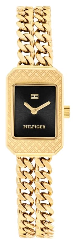 Tommy Hilfiger 1782842 Sarah (16mm) Black Dial / Gold PVD Watch