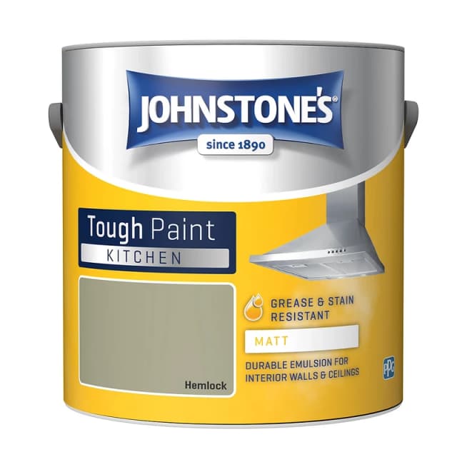 Johnstone's Kitchen Matt Tough Emulsion Paint, 2.5L, Hemlock