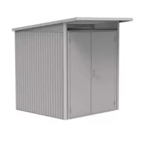 Biohort AvantGarde Metal Double Door Garden Shed 5ft9 x 7ft2 A1- Metallic Silver