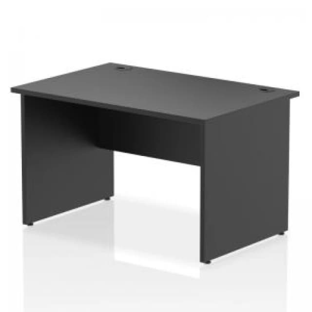 Impulse 1200 x 800mm Straight Office Desk Black Top Panel End Leg DYNI004971