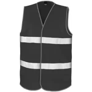 Result Adults Unisex Safeguard Enhance Visibility Vest (2X/3XL) (Black) - Black