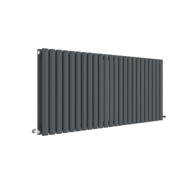 Balterley Horizontal Double Panel Radiator 5300 BTU Anthracite 600mm x 1398mm Grey