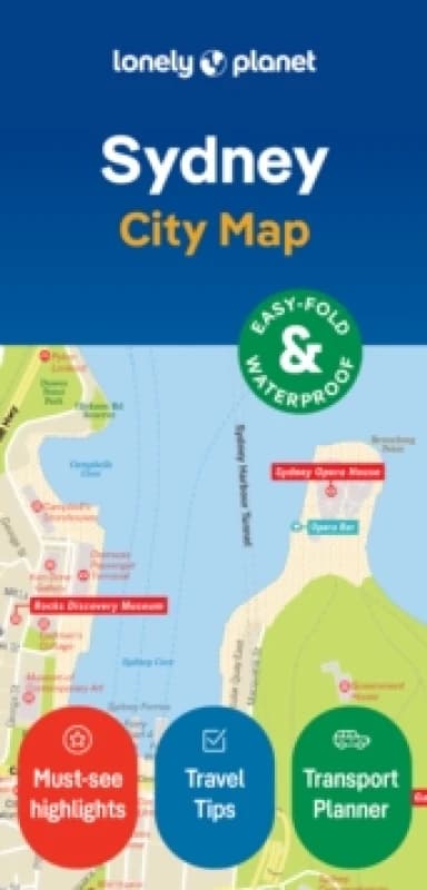 Lonely Planet Sydney City Map : Durable, Waterproof, Easy-Fold Planning Map with Attractions & Walking Tours Sheet map, folded