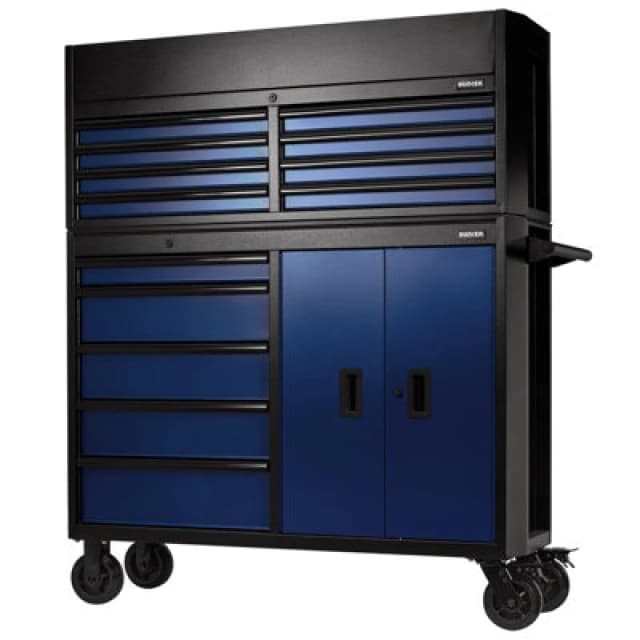 Bunker 13 Drawer Roller Cabinet and Tool Chest Combo 24254 Colour: Black / Blue