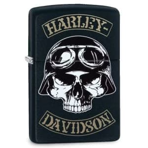 Zippo Harley Davidson Skull Motorbike Rider Black Regular Windproof Lighter