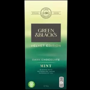 GB Velvet Mint Dark Chocolate 90g Bar