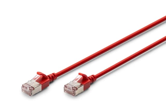 Digitus CAT 6A F-FTP Slim patch cord. 0.3m. red