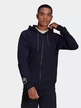 adidas Originals Lightweight Aeroready Summer Full-zip Hoodie, Blue Size M Men