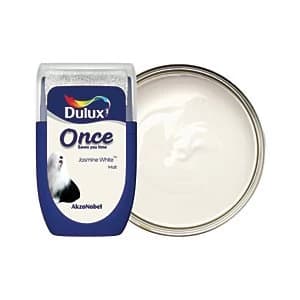Dulux Once Jasmine White Paint Matt Emulsion Paint 30ml