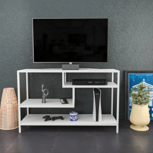 Decorotika Robins TV Stand TV Unit TV Cabinet for TVs up to 55" White