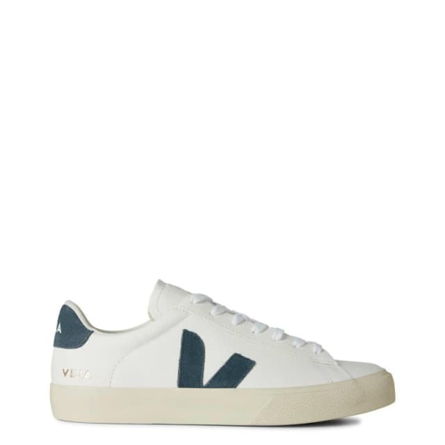 Veja Mens Campo Low Top Leather Sneakers in White California