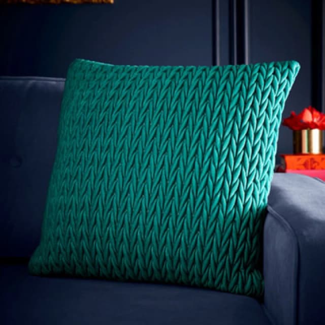 Laurence Llewelyn-Bowen 'Amory' Luxe Velvet Filled Cushion Jade
