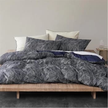 Himeya Stitch Fields Duvet Cover - INDIGO