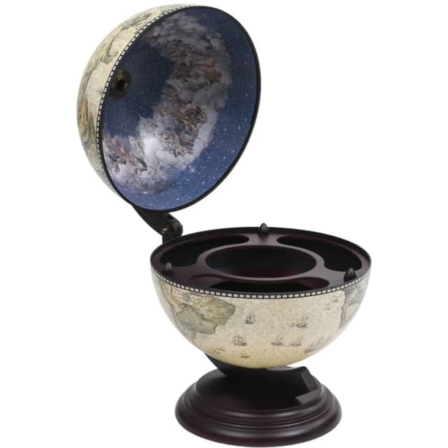 VIDAXL Vidaxl - Tabletop Globe Bar Wine Stand Eucalyptus Wood Green 8720286014332