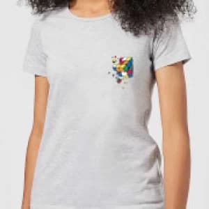Rubik's Smash Cube Womens T-Shirt - Grey - 3XL