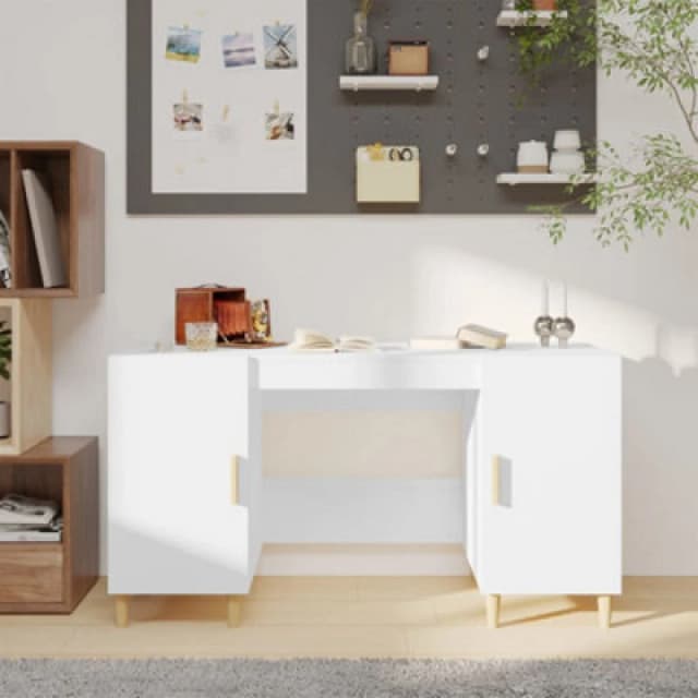 JINLEFU Jinlefu - Desk White 140x50x75cm Engineered Wood vidaXL JRVDZX-812762_DE