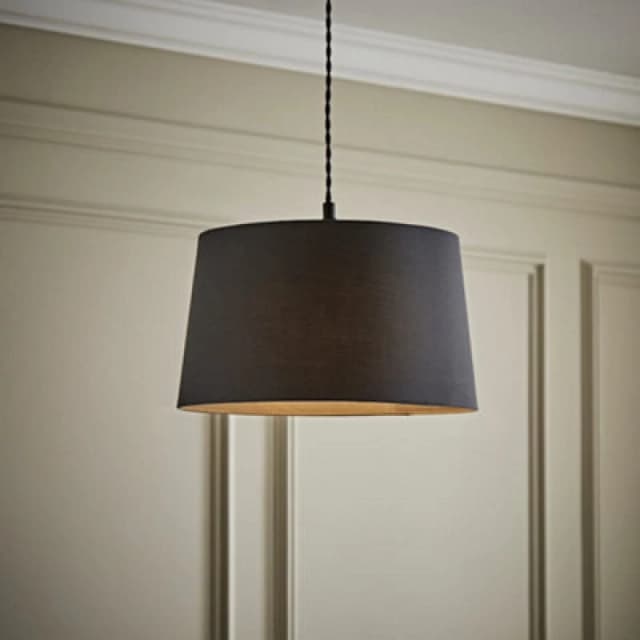 ValueLights ValueLights Aspen Grey Tapered Easy Fit Pendant Lamp Shade in Pale Grey Size: Medium Pale Grey Medium Unisex 5016529274032