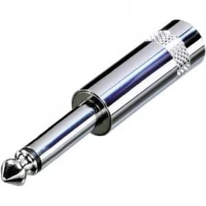 6.35mm audio jack Plug straight Number of pins 2 Mono Silver Rean AV NYS201