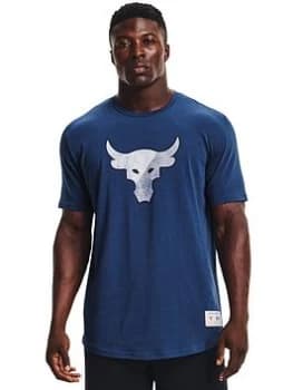 Under Armour Training Project Rock Training Dept T-Shirt - Blue Size 2XL, Men