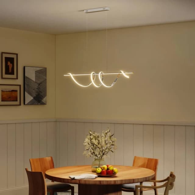 HOMCOM Pendant Light, Ceiling Light with 3 Colour Temperatures, Silver Tone Silver Unisex